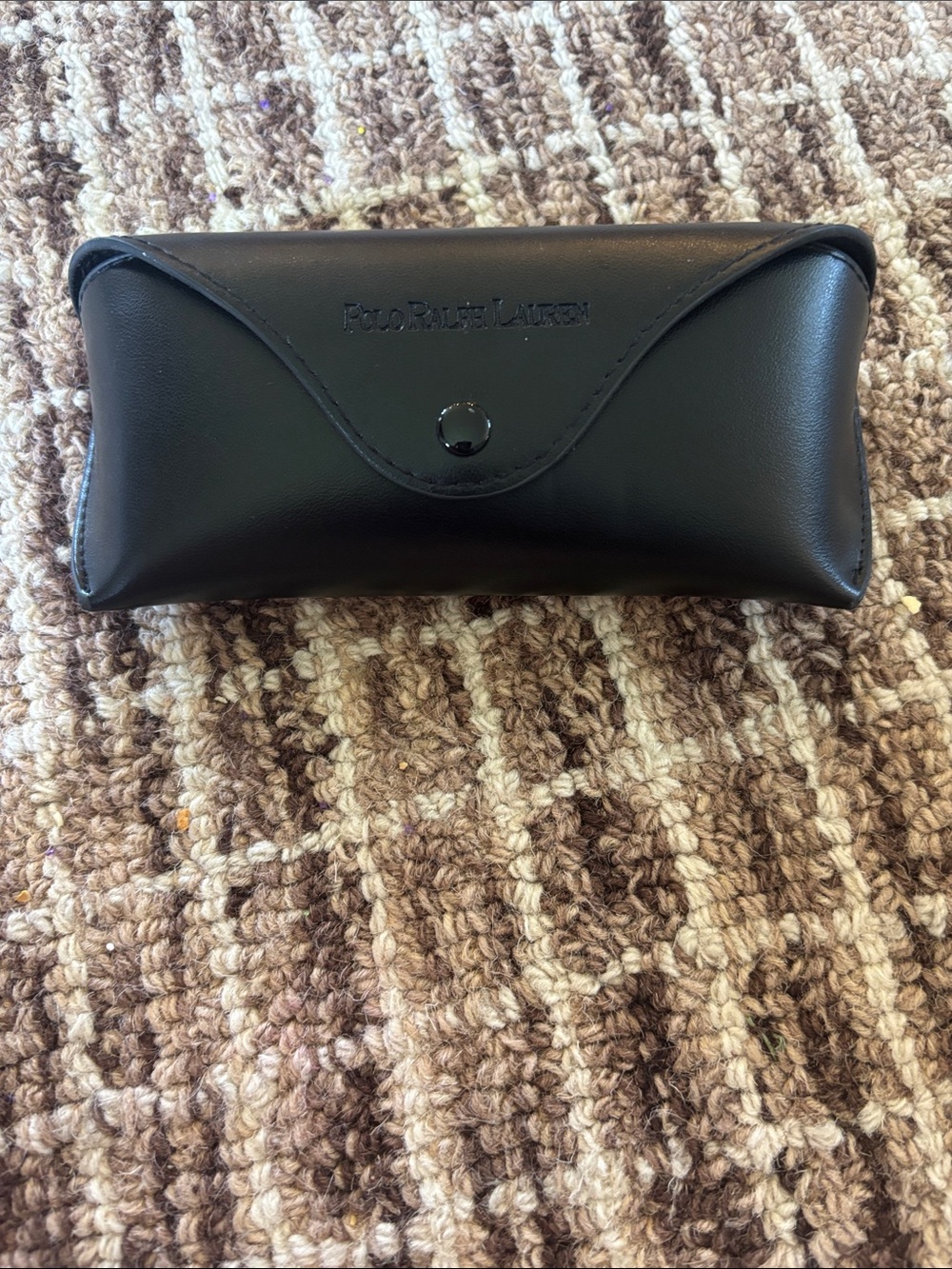 Polo by Ralph Lauren Black Sunglasses Case with Silver Logo